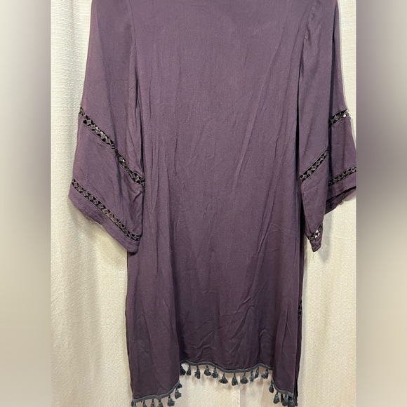 Paisley Vine Brown Tassle top Large - Picture 3 of 7